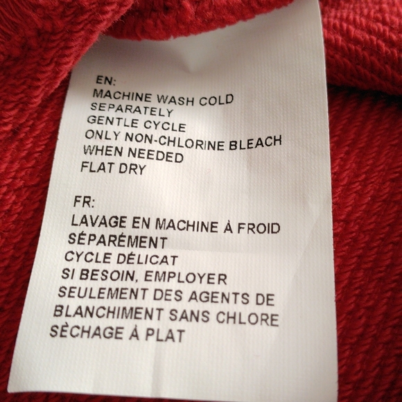 Untuckit Medium Wolfred Red Quarter Zip Elbow Patch 100% Cotton Pullover - Picture 11 of 17